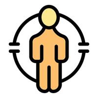 Protecting individuality and setting limits, respecting personal boundaries with a symbolic circle ensuring safe space vector
