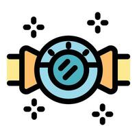 Smart watch showing time and sparkling cleanliness vector