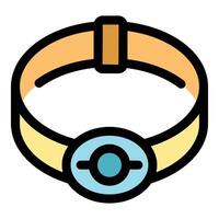 Smart tracker bracelet monitoring vital signs and location vector