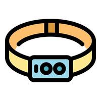 Smart fitness tracker monitoring physical activity and heart rate vector