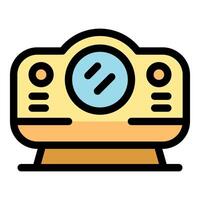 Retro style photo camera icon depicting nostalgia and vintage photography vector