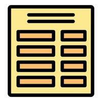 Document with empty fields representing data collection or information management vector