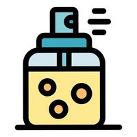 Spraying perfume bottle for fragrant luxury experience vector