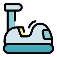 Kids bumper car moving on a flat surface with antenna vector