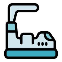 Futuristic hovercraft floating and moving in modern transportation icon vector