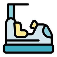 Bumper car providing fun and entertainment at amusement park vector