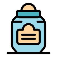Cosmetic cream jar with blank label for branding and mockup design vector