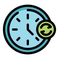 Clock showing time passing and refreshing, history repeating itself vector