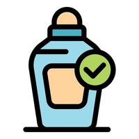 Tested deodorant bottle with roll on applicator ensuring quality and freshness vector