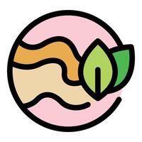 Green leaves growing on abstract earth representing environmental conservation vector