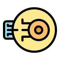 Smart lens transmitting data, innovative technology for enhanced vision vector