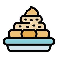 Shepherd's pie with mashed potatoes and gravy filling a baking dish vector