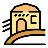 Eco friendly house promoting sustainable practices and green design vector