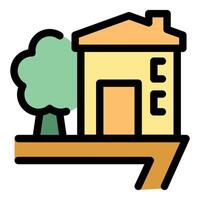 House sliding down from earthquake or landslide disaster vector