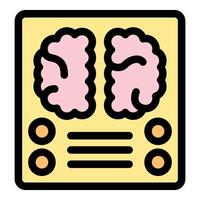 Brain scan report showing results of medical examination vector