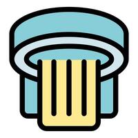 Atm distributing cash money withdraw simple icon vector