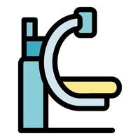 Modern medical equipment showing c arm x ray machine for surgical procedures vector
