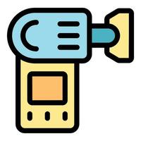 Electronic breathalyzer showing alcohol level test result on digital screen vector