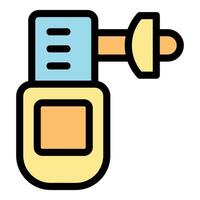 Asthma inhaler providing relief and managing respiratory issues vector