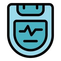 Portable pulse oximeter showing heartbeat rate and oxygen saturation vector