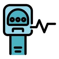 Smartwatch showing heart rate monitor and fitness data tracking progress vector