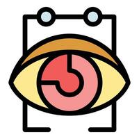 Eye tracking software analyzing human vision and behavior vector