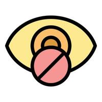 Crossed eye showing blindness or vision loss representing sight issues vector