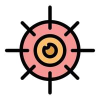 Eye scanner identifying and scanning with targeting system vector