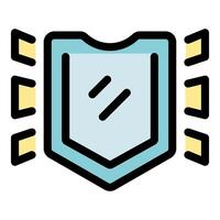 Protection shield reflecting attacks, cybersecurity concept vector