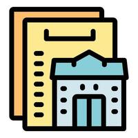 Architect designing a new building project with clipboard and blueprint vector