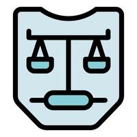 Balancing scales icon symbolizing equality and justice vector