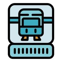 Train ticket purchase app icon showing public transport access vector