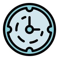 Round clock showing time passing quickly with motion lines vector