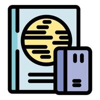Passport and customs declaration form for international travel vector