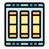 Server rack icon showing data storage or backup system vector