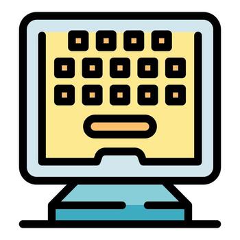 Monitor displaying login form for secure access vector
