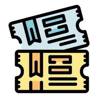 Two entry tickets representing access and entertainment vector