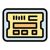 Electronic circuit board computing technology representing modern digital devices vector