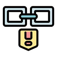 Hyperlink warning representing unsafe connection and cyber security threat vector