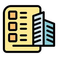 Architectural project showing a skyscraper emerging from a document vector