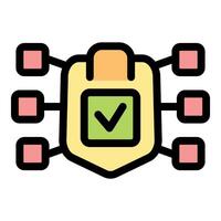 Decentralized, secure, and validated, blockchain technology ensuring data integrity vector