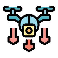Drone landing, using camera and sensors for precision navigation vector