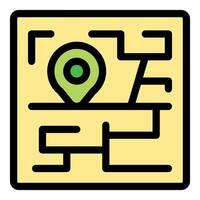 Location pin showing current position on gps navigator app vector