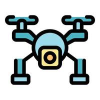 Modern drone capturing stunning aerial views vector