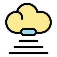 Cloud computing data transferring wireless technology icon vector