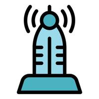 Wireless digital thermometer transmitting temperature data vector