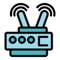 Wireless router providing stable internet connection vector