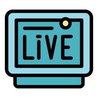 Live streaming player interface showing live content vector