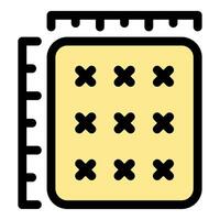 Measuring rug dimensions with ruler icon for floor covering size vector