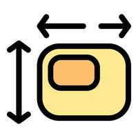 Resizing touch screen gesture on mobile device vector